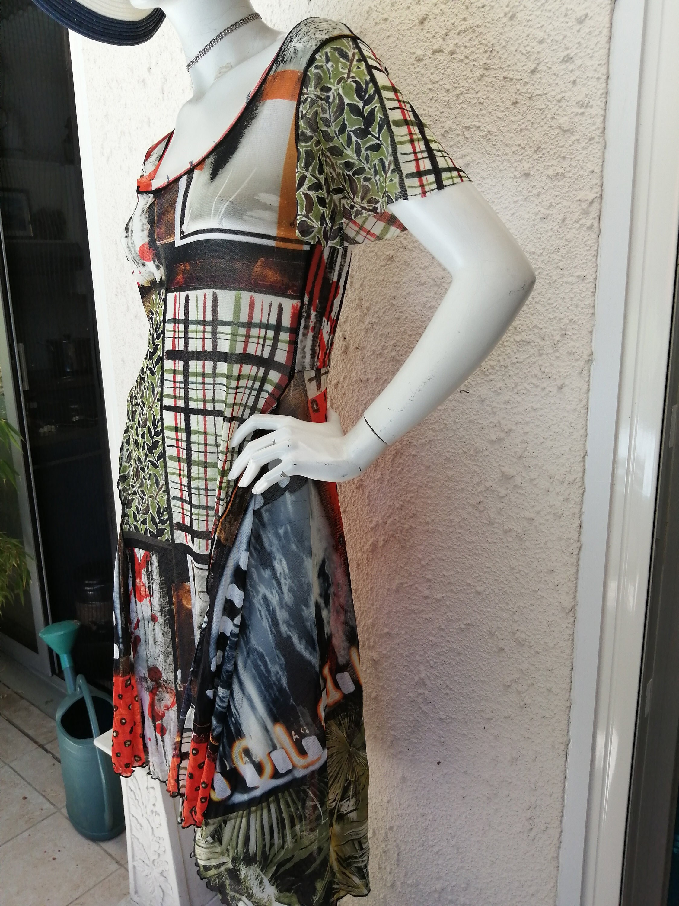 Jean Paul Gaultier Vintage Tattoo Mid-length Dress in Jean Paul Gaultier Vintage Tattoo Mid-length Dress in
