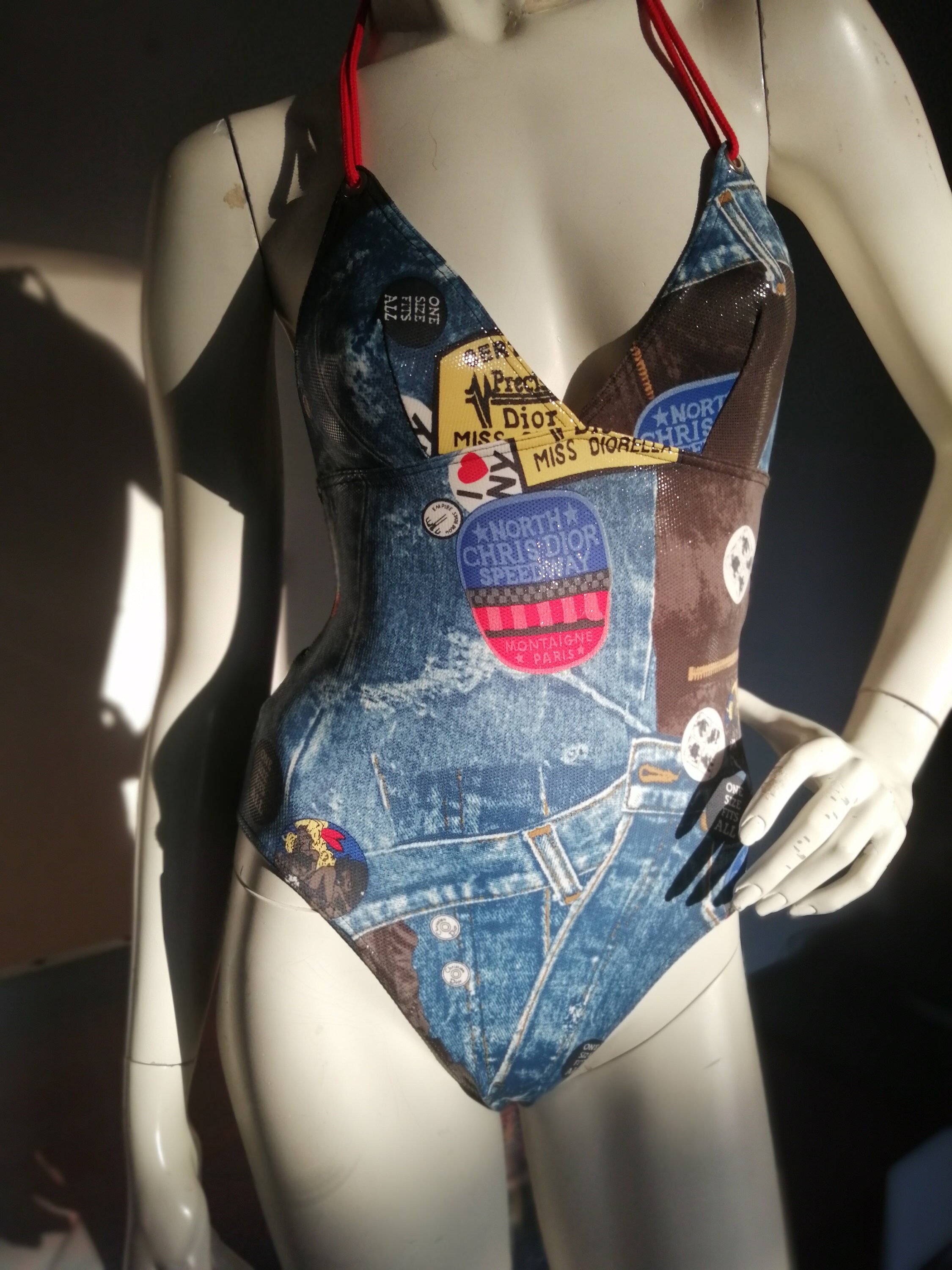 Vintage 1 Piece Swimsuit Christian Dior by John Galliano Vintage 1 Piece Swimsuit Christian Dior by John Galliano