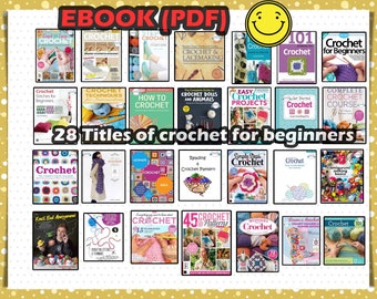 28 Crochet ebook bundles 1, Crochet beginners, stitching, Crochet Pattern, dolls, flower, ebook, PDF