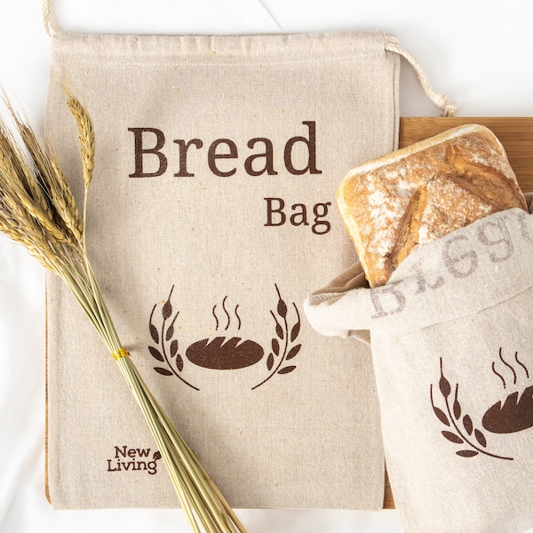Linen Bread Bag Etsy