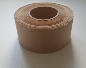 4 x Gummed Paper Tape Roll, 48mm x 50m, Biodegradable Eco-Tape, Water Activated