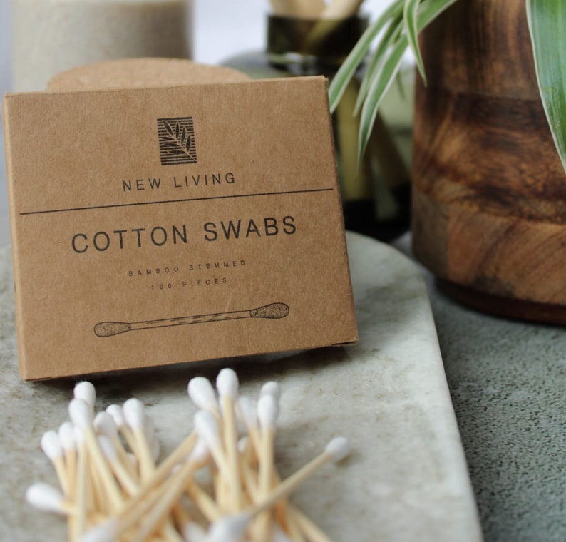 Cotton Buds 100 Pack Biodegradable Bamboo Cotton Swabs Etsy UK