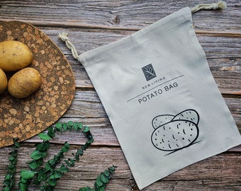 Natural Linen Potato Bag