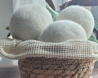 Boules de séchage en laine New Living, adoucissant à lessive naturel, vert écologique, emballage sans plastique
