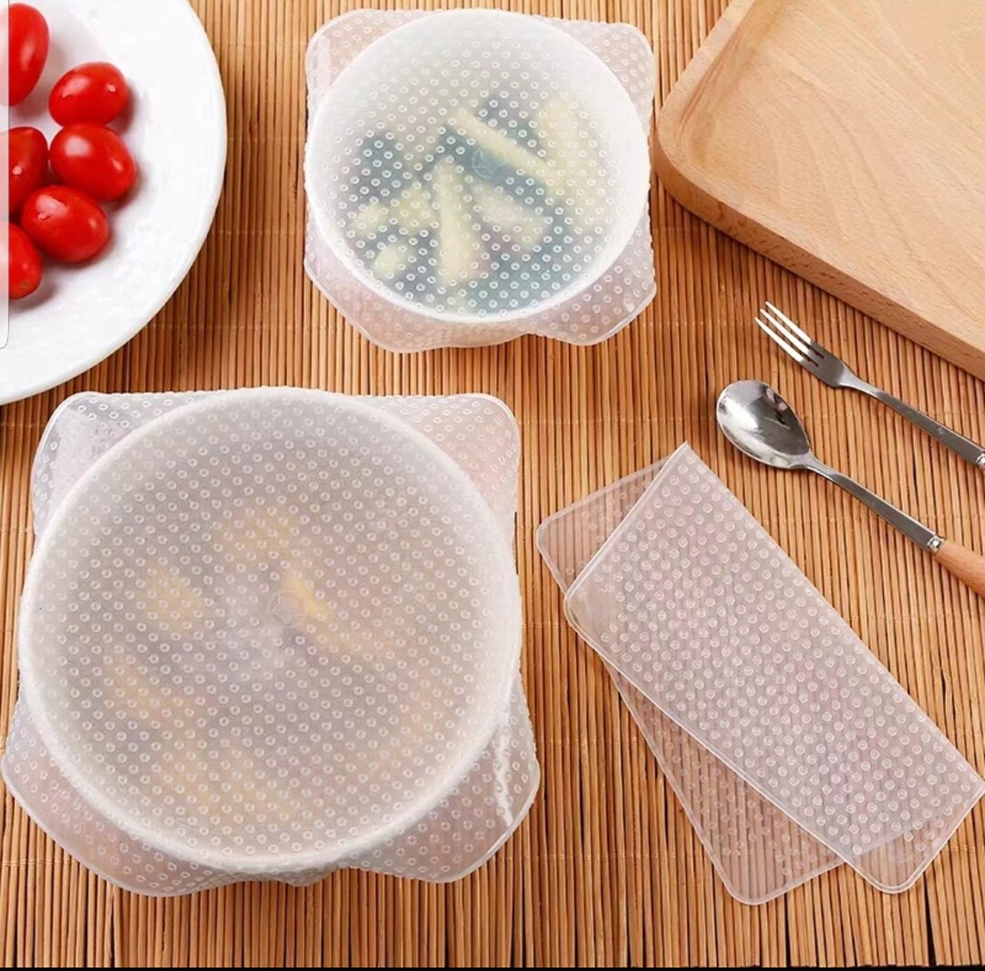 Silicone Food Wrap Covers, 3 Pcs Set, Stretch Lids, Eco Product Etsy