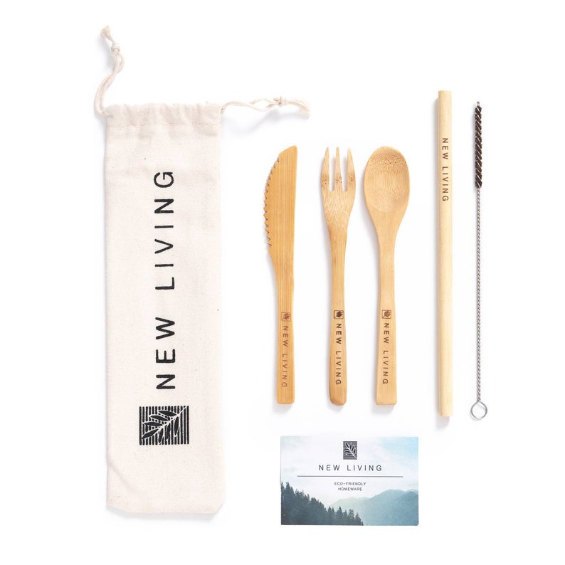 Bamboo Cutlery Set With Carry Case image 2