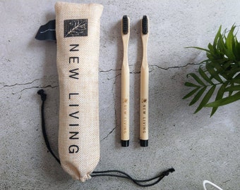 Bamboo Toothbrush With Charcoal Infused Bristles