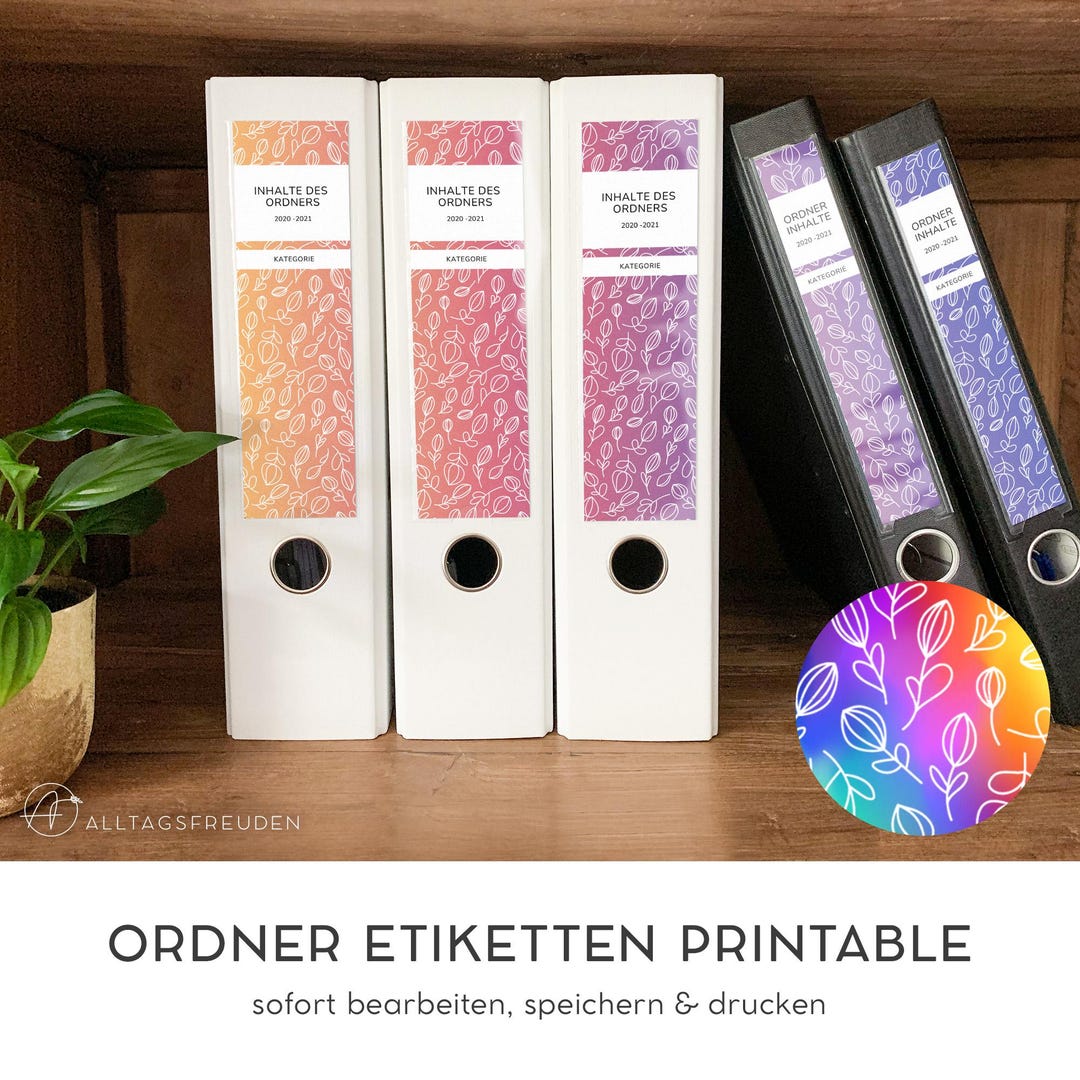 Binder Labels | Insert Labels | Insert Spine Labels | Print Template ...