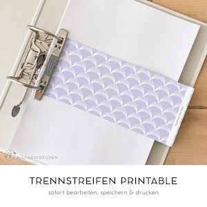 Divider Strip Printable | File Divider Printable | Pattern: Arches | Lilac | for self-printing | Subdivision | Folder
