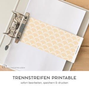Divider Printable | File Divider Printable | Pattern: Sheets | Apricot | for self-printing | Subdivision | Folder