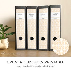 Zelfklevende maplabels | map rug zelfklevende etiketten | Etiket | teken | plakker | afdruk sjabloon | Patroon: Sterren | Abrikoos