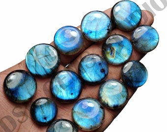 Labradorite Cabochons Natural Labradorite Gemstone Cabochon in Round Shapes for your Round Jewelry Making