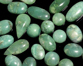 Chrysoprase Cabochon Gemstone Kilo gram Lot All Size, Mix Shape Lot For Making Jewelry Pendent Lot and Bulk