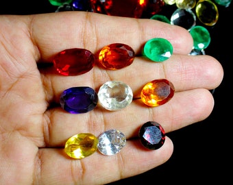 Mix Cut Stone Gemstone Lot, Wholesale Loose stones Semi precious faceted Carat Wise mix stone shape and Size, Pieces lot or jewelry making.