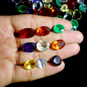 Mix Cut Stone Gemstone Lot, Wholesale Loose stones Semi precious faceted Carat Wise mix stone shape and Size, Pieces lot or jewelry making.