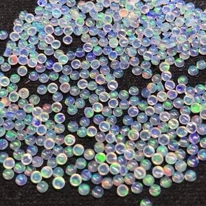 Opale etiope naturale al 100%, 2-3 MM. Lotto rotondo calibrato di pietre preziose sciolte. Opale di fuoco, per anello e gioielli Dimensione Opal lotto all'ingrosso.