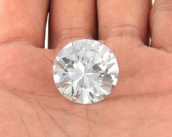 AAA+++ White Zircon Round Faceted, 7 mm to 12 mm. Size Wholesale Calibrated Loose Gemstones Zircon Excellent Cut.