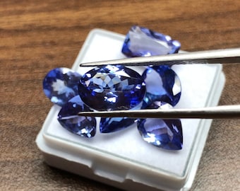 AAA Tanzanite Gemstone Lot, Faceted Mix Shapes, Carat Wise