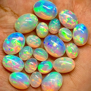 Ethiopian fire Opal Mix shapes lot fire opal Cabochon top quality opal gemstone AAA Natural multi fire Opal cabochon for jewelry making use. image 1