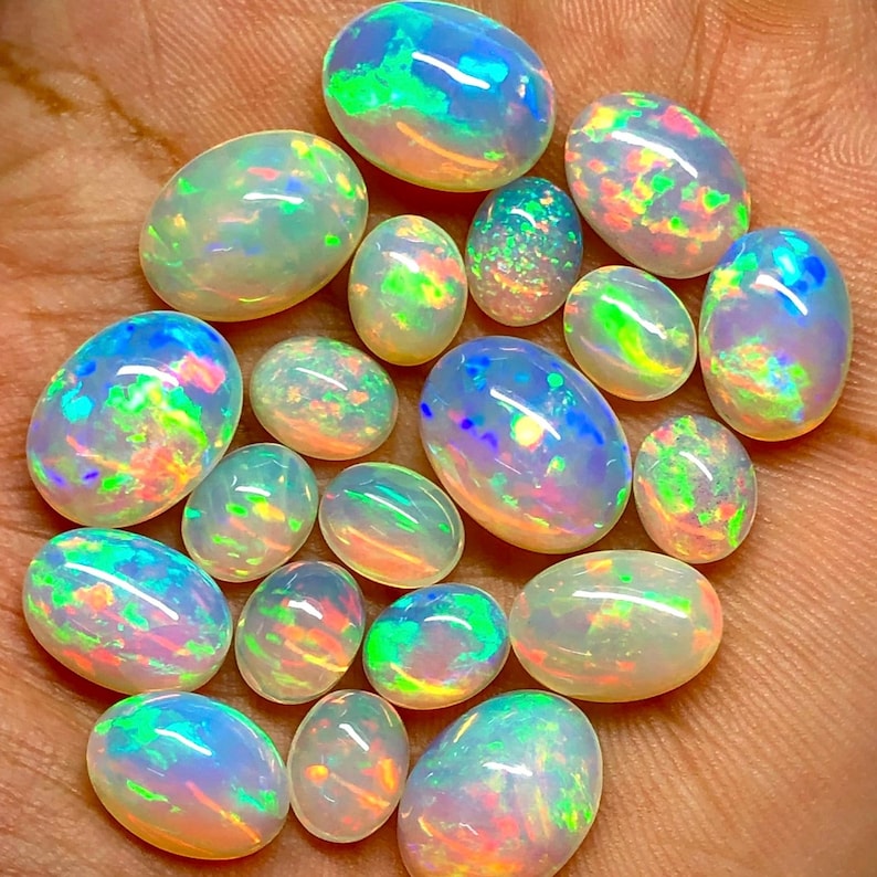 Ethiopian fire Opal Mix shapes lot fire opal Cabochon top quality opal gemstone AAA Natural multi fire Opal cabochon for jewelry making use. image 1