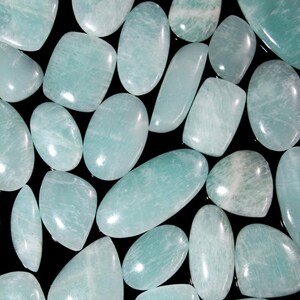 AAA ++ Amazonite Natural Quality Amazonite Cabochon Lot Gemstone Lot For Making Jewelry For Pendent All Mix Size Shape.