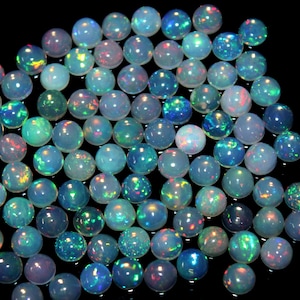 Opal Lot, Ethiopian Opal Round Calibrated Wholesale Opal Lot Multi Flashy Opal Gemstone Lot All MM Size. 3MM,4MM,5MM,6MM,7MM,8MM,9MM,10MM,