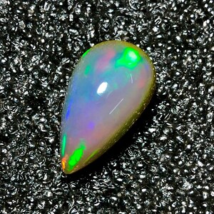 Natural Green Fire Opal, 11.80 Crt. Grootte, 22x13x7 MM. Losse Edelsteen Opaal Vuur, Peer Vorm Vuur Cabochon Vuur Opaal, Sieraden Maken.