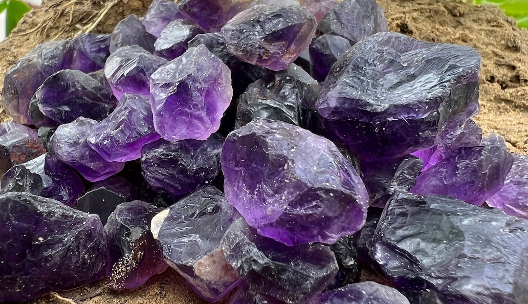 Amethyst Rough Natural Gemstone Raw Rough Minerals Unheated Untreated ...