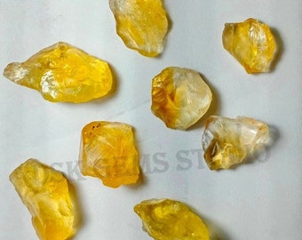 Natural Raw Citrine Rough, Healing Crystals (15-25 MM)