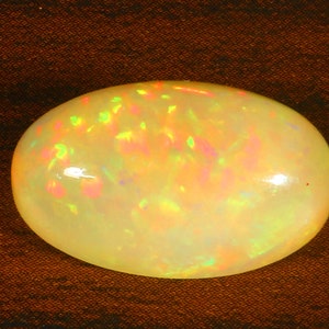 Opale de feu naturel Cabochon, 9,45 Crt. 19x12x8 mm. Welo Fire Opal Cab Loose gemstone Rainbow October Birthstone Jewelry Making.