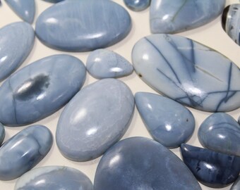 Kilo gram Lot Best Price 60% OFF Blue Opal Cabochon Polished Lot For Jewelry Making Low Price Lot Wholesale Price Oval Pear and Fancy Shape.