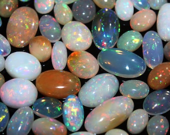 Opal Free Size Lot Ethiopian Opal Wholesale Opal Lot Multi Flashy Fire High Quality Opal Oval Cabochon Gemstone Lot All free Size Lot.