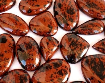 Mahagony Obsidian, Jasper Cabochon Gemstone, Jewelry Making and Pendent Gemstone. All Mix Size.