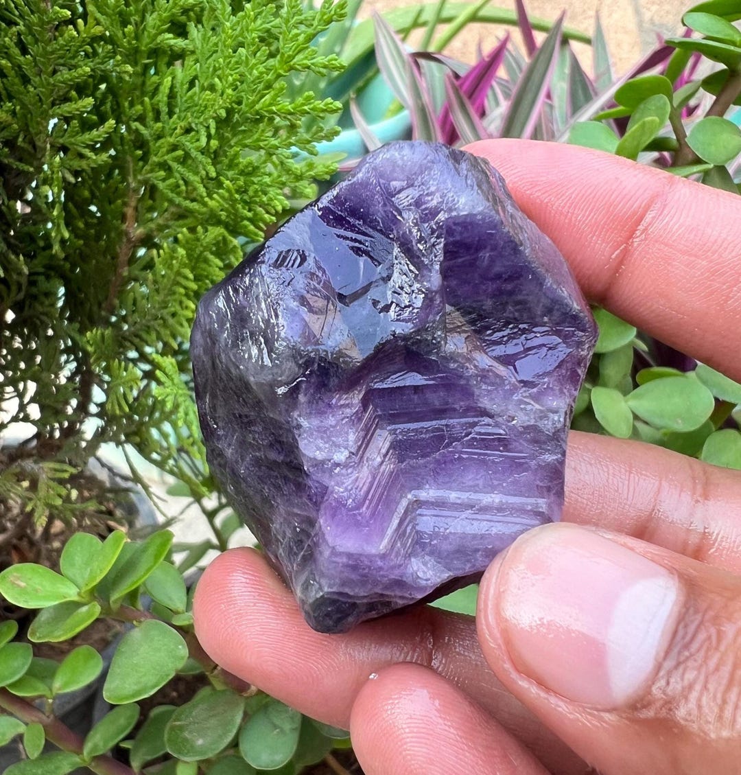 Big Size Amethyst Rough, 51x38x28 MM. 390 Carat, Amethyst Gemstone ...
