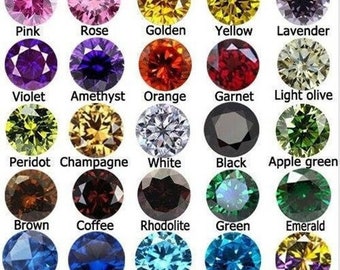 AAA+++ Zircon Jewellery Setting All Color Cubic CZ Gemstone Cut Stone All Size Round Faceted Wholesale Calibrated Zircon Excellent Cut.