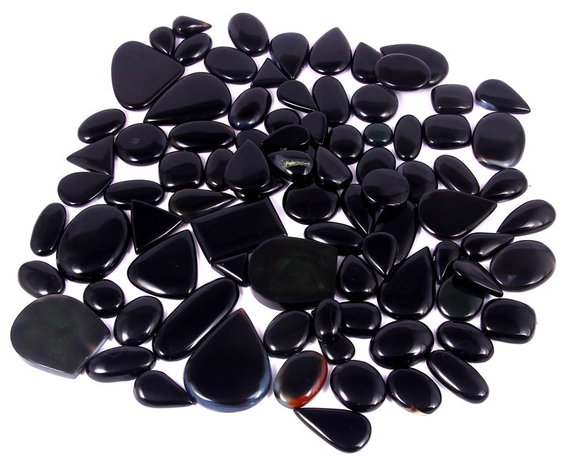 Black Onyx Cabochon Lot Limited Stock Very Beautiful Jewelry Making Gemstone. Black Onyx Lot Low Price High Quality AAA++ 1 Kg