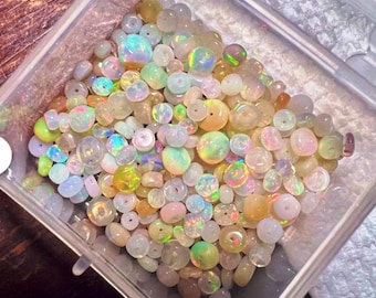 Opal Rondelle 100 PCS BEADS Loose NATURAL Ethiopian Opal Beaded Beads High Quality Loose Beads Welo Fire Opal Beads Making Necklace Jewelry