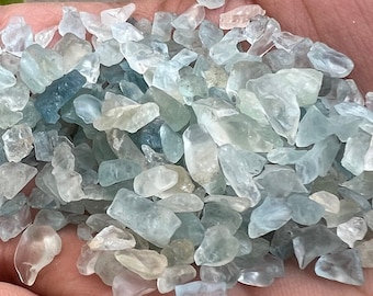 Pedras preciosas naturais ásperas de água-marinha, minerais brutos, não aquecidos, não tratados, amostras ásperas de água-marinha natural, fabricação de joias com pedras preciosas.