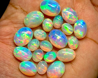 Ethiopian fire Opal Mix lot fire opal Cabochon top quality opal gemstone AAA Natural multi fire Opal cabochon for jewelry making use.