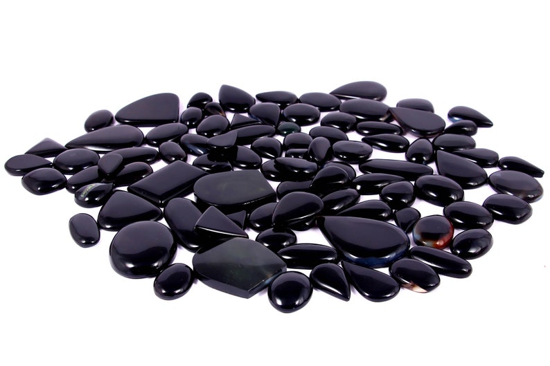 Black Onyx Cabochon Lot Limited Stock Very Beautiful Jewelry Making Gemstone. Black Onyx Lot Low Price High Quality AAA++ 1 Kg