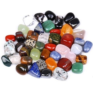 Cristales caídos Piedras de rocas pulidas auténticas Piedras preciosas mixtas - Hermosas gemas de todo el mundo Piedras preciosas de lotes mixtos Tumble