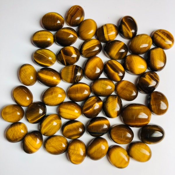 Tiger Eye Calibrated Oval Loose Gemstone, 8x10 mm, 10x12 mm, 12x16 mm, 13x18mm. Top Quality All Size Lot Tiger Eye Stone For Making Jewelry.