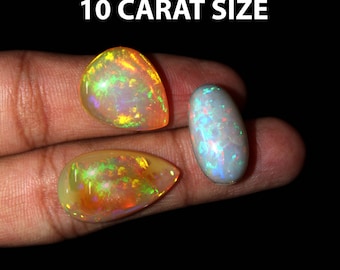 Natural High Quality, Rare Ethiopian Opal Cabochon, From 1 Carat to 15 Carat Size, Top Class Ethiopian Opal Mix Shape Lot by Carat Weight.