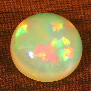 Opale etiope forma rotonda multi fuoco Opale etiope Gemma sciolta, 8,45 Crt. 14x14x7 mm. Pietra portafortuna di ottobre per gioielli Opal Ring Size.