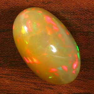 Opale etiope a nido d'ape fuoco Pietra preziosa sciolta, 18x11x9 mm. 10.45 Crt. Opal Cabochon opale multi Fire Opal October Birthstone Jewelry Making.