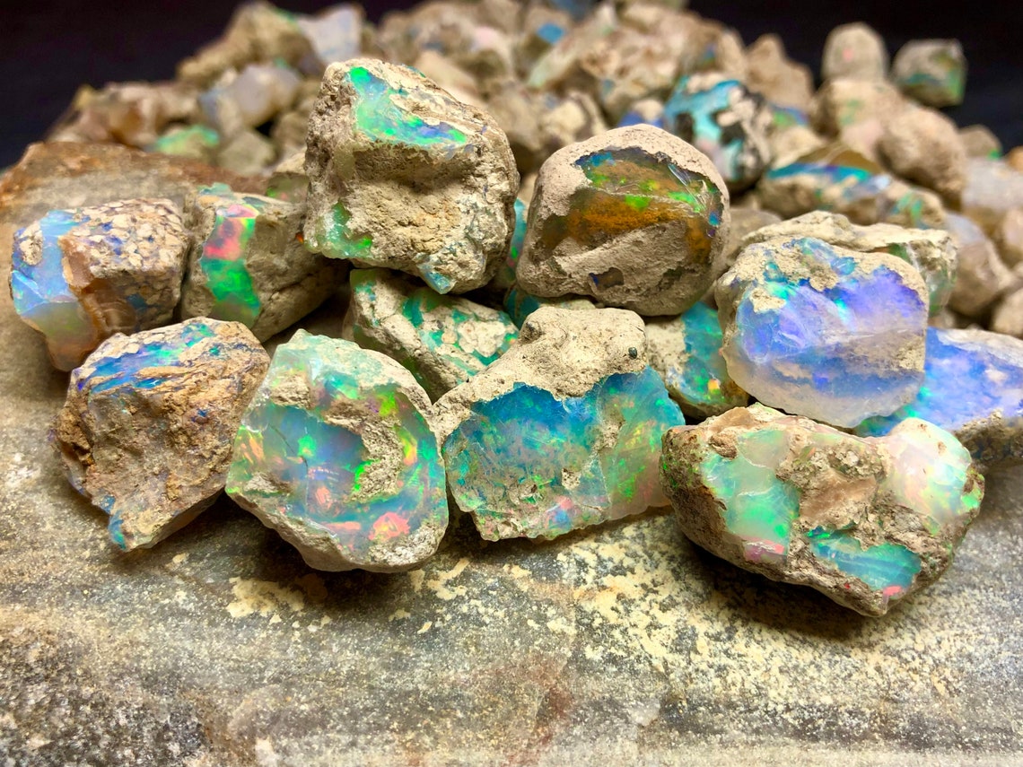 Opal Rough Raw Fire Crystal Opal Raw Stone Opal Rough Lot Etsy