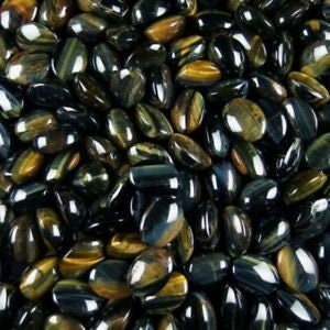 ブラック タイガー アイ キログラム ロット 低価格 希少品質ロット カボション 宝石 最高品質のハンドポリッシュ ジュエリー製作 全サイズ ミックス シェイプ。