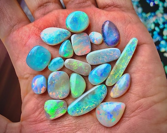 Australian opal fire Opal Mix lot Natural AAA Quality opal Australian Cabochon top quality opal gemstone for jewelry making use.