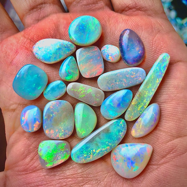 Australian opal fire Opal Mix lot Natural AAA Quality opal Australian Cabochon top quality opal gemstone for jewelry making use.