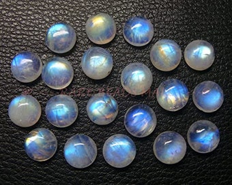 White Rainbow Moon Stone Round Cabochon Lot Loose Gemstone For Jewelry Use Calibrated All Size 3 to 20 MM. Available.